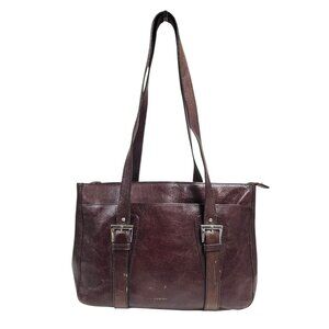 Etienne Aigner burgundy leather shoulder bag